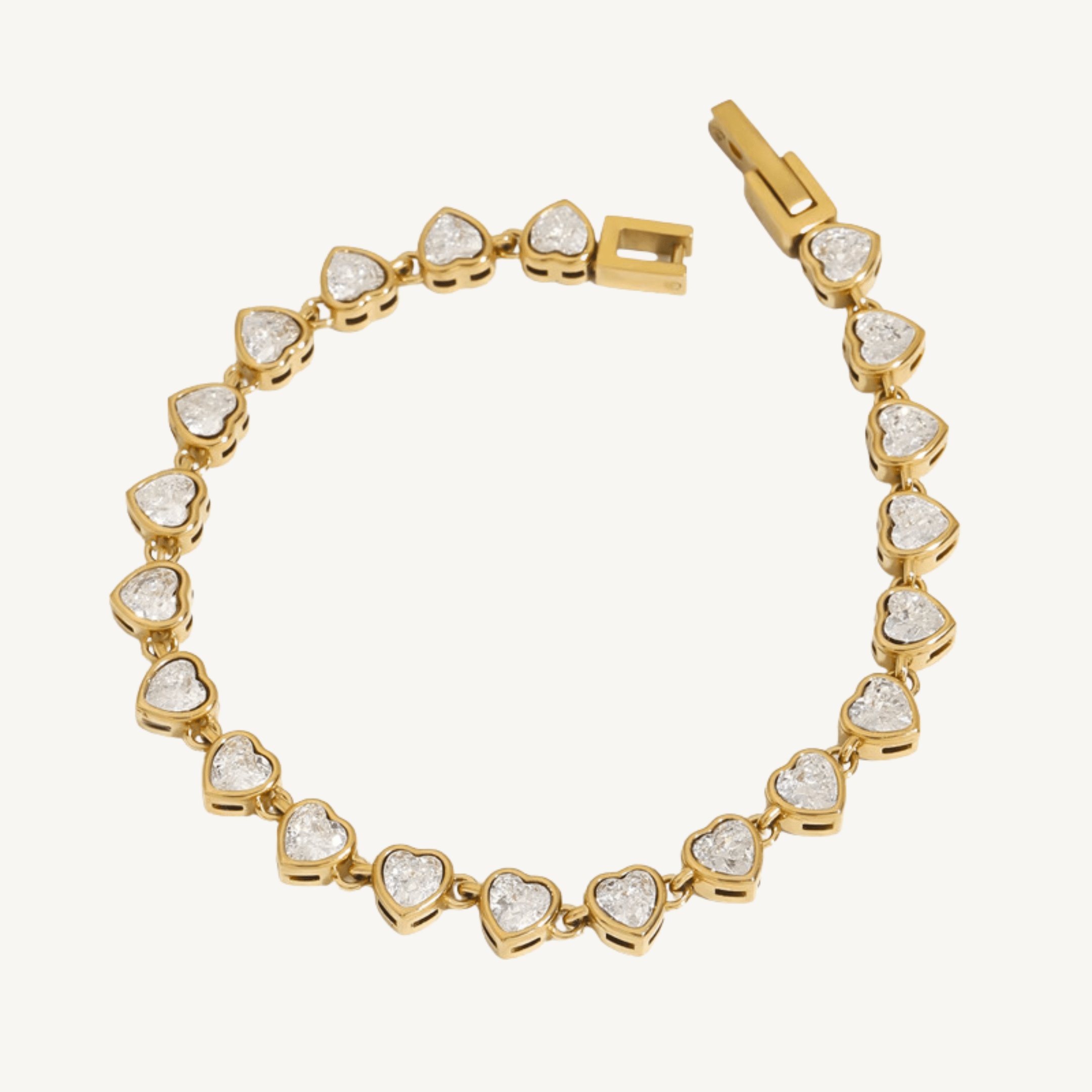 Heart Tennis Bracelet - Nadare Co.