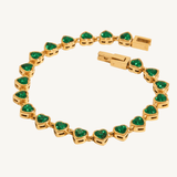 Heart Tennis Bracelet - Nadare Co.