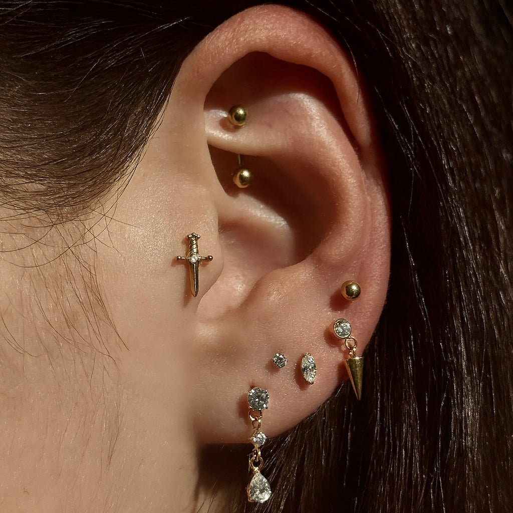 Spike Drop Flat Back Stud - Nadare Co.