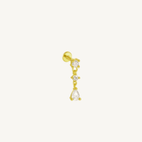 Gem Dangle Flat Back Stud