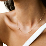Dainty Initial Necklace - Nadare Co.