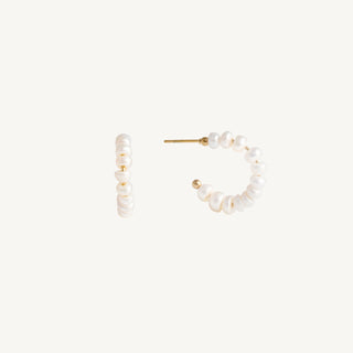 Fiora Pearl Hoops