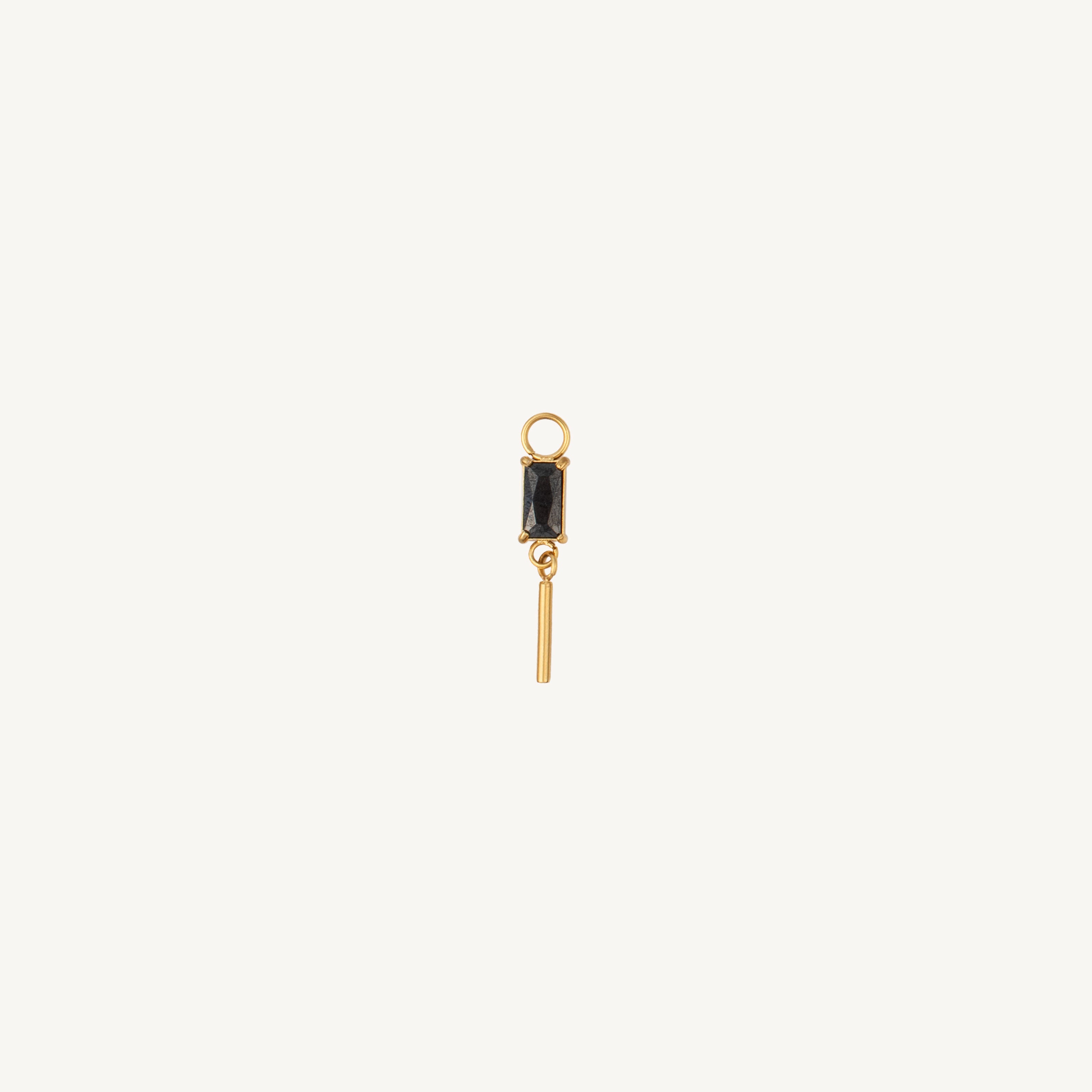 Single Black Rectangle Charm - Nadare Co.