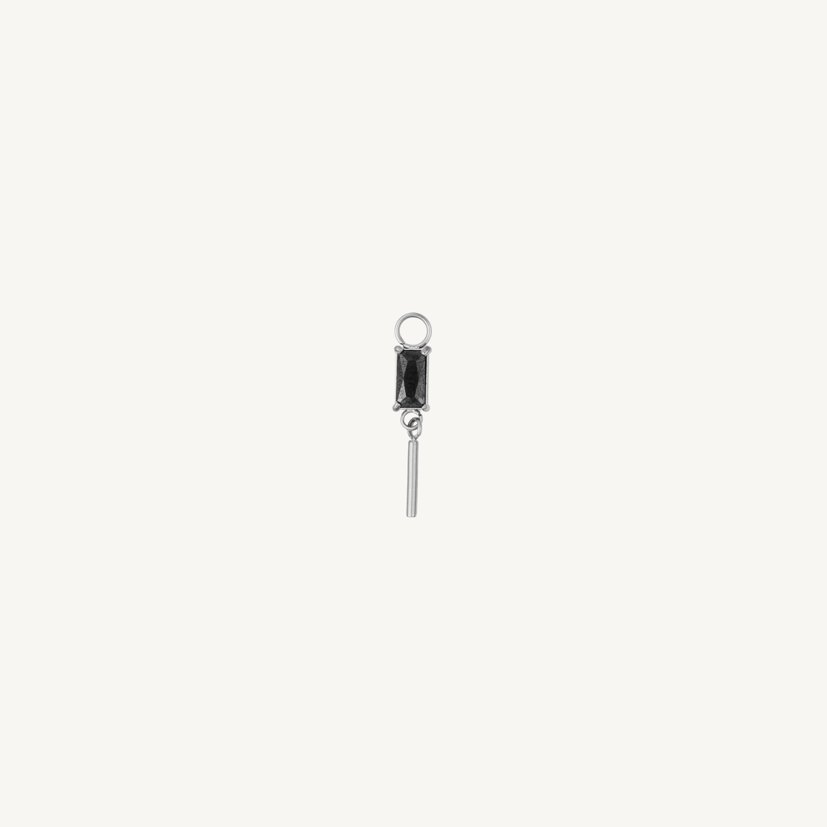 Single Black Rectangle Charm - Nadare Co.