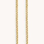 Nadare Co. gold-plated stainless steel Classic Switch Chain necklace, waterproof and tarnish-resistant.