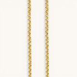 Nadare Co. gold-plated stainless steel Classic Switch Chain necklace, waterproof and tarnish-resistant.