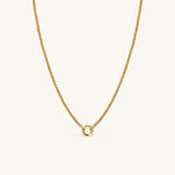 Nadare Co. gold-plated stainless steel Classic Switch Chain necklace with a minimalist circular pendant design.