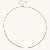 Nadare Co. gold plated stainless steel Classic Switch Chain necklace with adjustable extension and clasp.