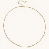 Nadare Co. gold plated stainless steel Classic Switch Chain necklace with an adjustable extension clasp.