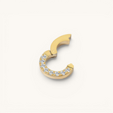 Nadare Co. Diamond Switch Clasp in 14k gold-plated stainless steel with sparkling cubic zirconia stones.