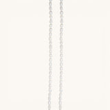 Nadare Co. freshwater pearl chain necklace featuring unique organic white pearls on a delicate strand