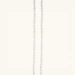 Nadare Co. freshwater pearl chain necklace featuring unique organic white pearls on a delicate strand.