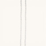 Nadare Co. freshwater pearl chain necklace featuring unique organic white pearls on a delicate strand.