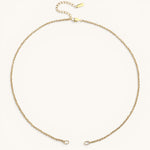 Nadare Co. gold plated stainless steel dainty chain necklace with an adjustable extension and lobster clasp