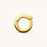 Nadare Co. gold-toned circular switch clasp with a polished finish for jewelry chains