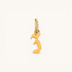 Nadare Co. gold-plated stainless steel gothic letter charm with sharp edges for a necklace stack