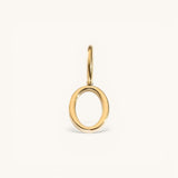 Nadare Co. gold plated stainless steel number zero charm for personalized jewelry layering