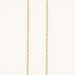 Nadare Co. 14k gold plated stainless steel small oval link chain necklace for charms