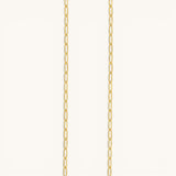Nadare Co. 14k gold plated stainless steel small oval link chain necklace for charms