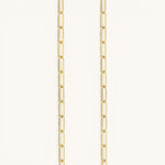 Nadare Co. gold plated large oval link chain necklace with a tarnish-resistant finish for everyday wear.