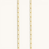 Nadare Co. gold plated large oval link chain necklace with a tarnish-resistant finish for everyday wear.