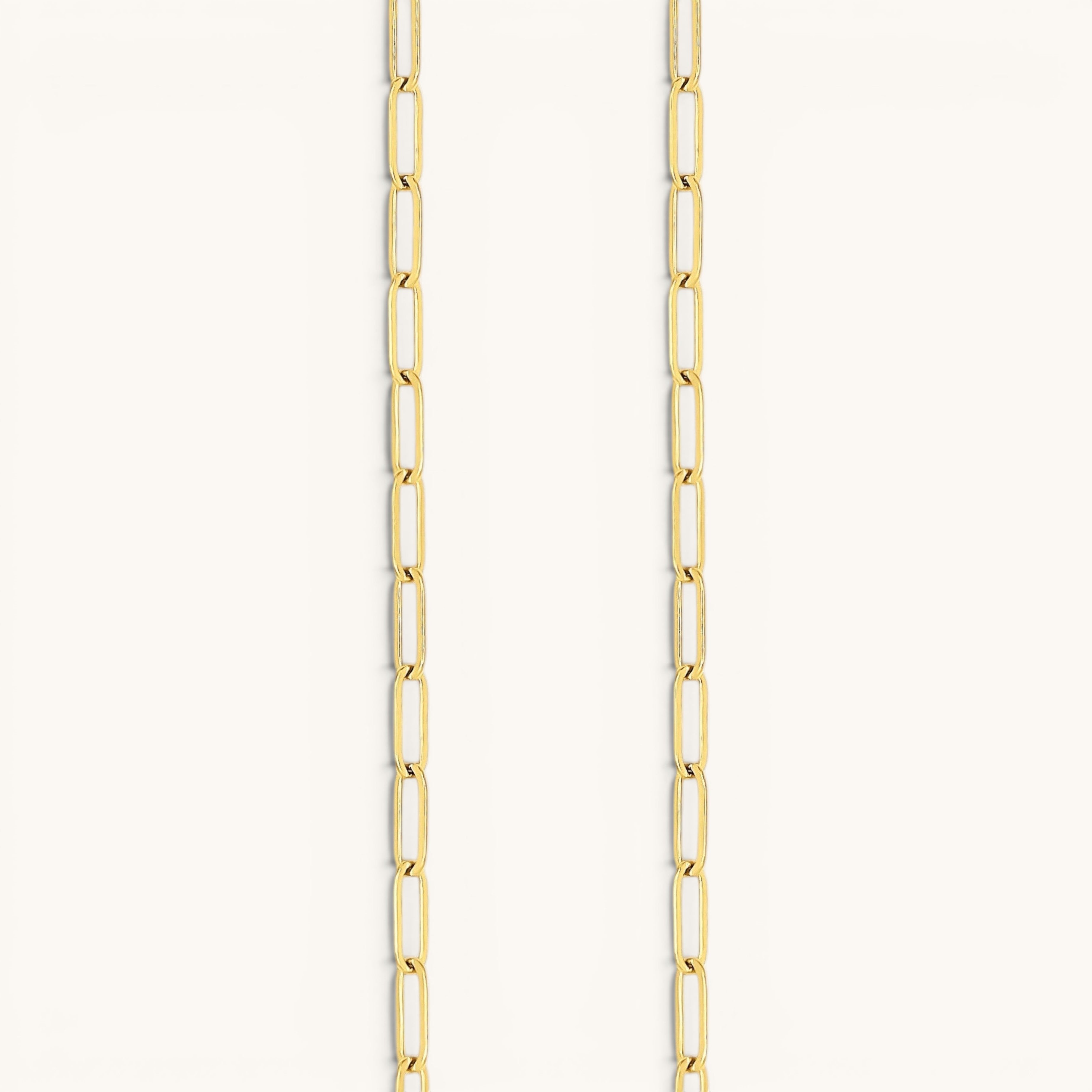 Nadare Co. gold plated large oval link chain necklace with a tarnish-resistant finish for everyday wear.