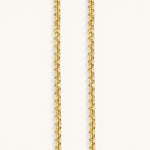 Nadare Co. gold plated switch chain necklace featuring a polished interlocking link design for everyday wear.