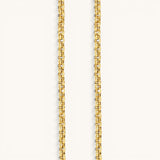 Nadare Co. gold plated switch chain necklace featuring a polished interlocking link design for everyday wear.