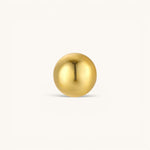 Nadare Co. Iris Threadless Front gold-plated titanium bead for minimalist piercing jewelry.