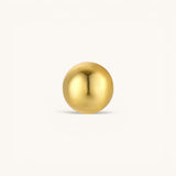 Nadare Co. Iris Threadless Front gold-plated titanium bead for minimalist piercing jewelry.