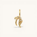 Nadare Co. gold plated zodiac charm with cubic zirconia accents for necklace layering
