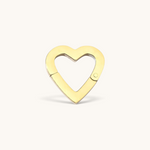 Nadare Co. heart-shaped gold-plated stainless steel switch clasp for charm necklaces
