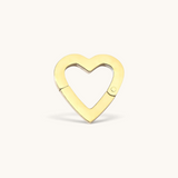 Nadare Co. heart-shaped gold-plated stainless steel switch clasp for charm necklaces