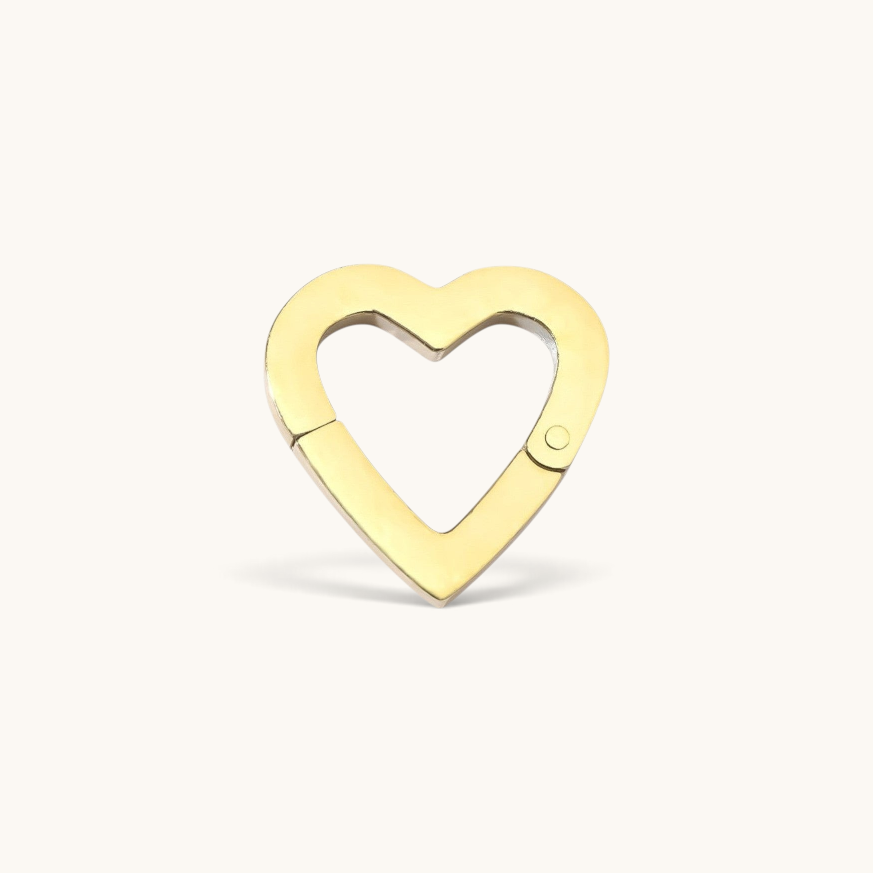 Nadare Co. heart-shaped gold-plated stainless steel switch clasp for charm necklaces