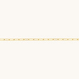 Nadare Co. 14k gold plated large oval switch chain necklace with tarnish-resistant stainless steel links.