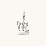 Nadare Co. silver-tone Scorpio zodiac charm with cubic zirconia accents for necklace layering