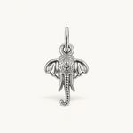 Nadare Co. silver-toned elephant charm with detailed ears and an upturned trunk for good luck.