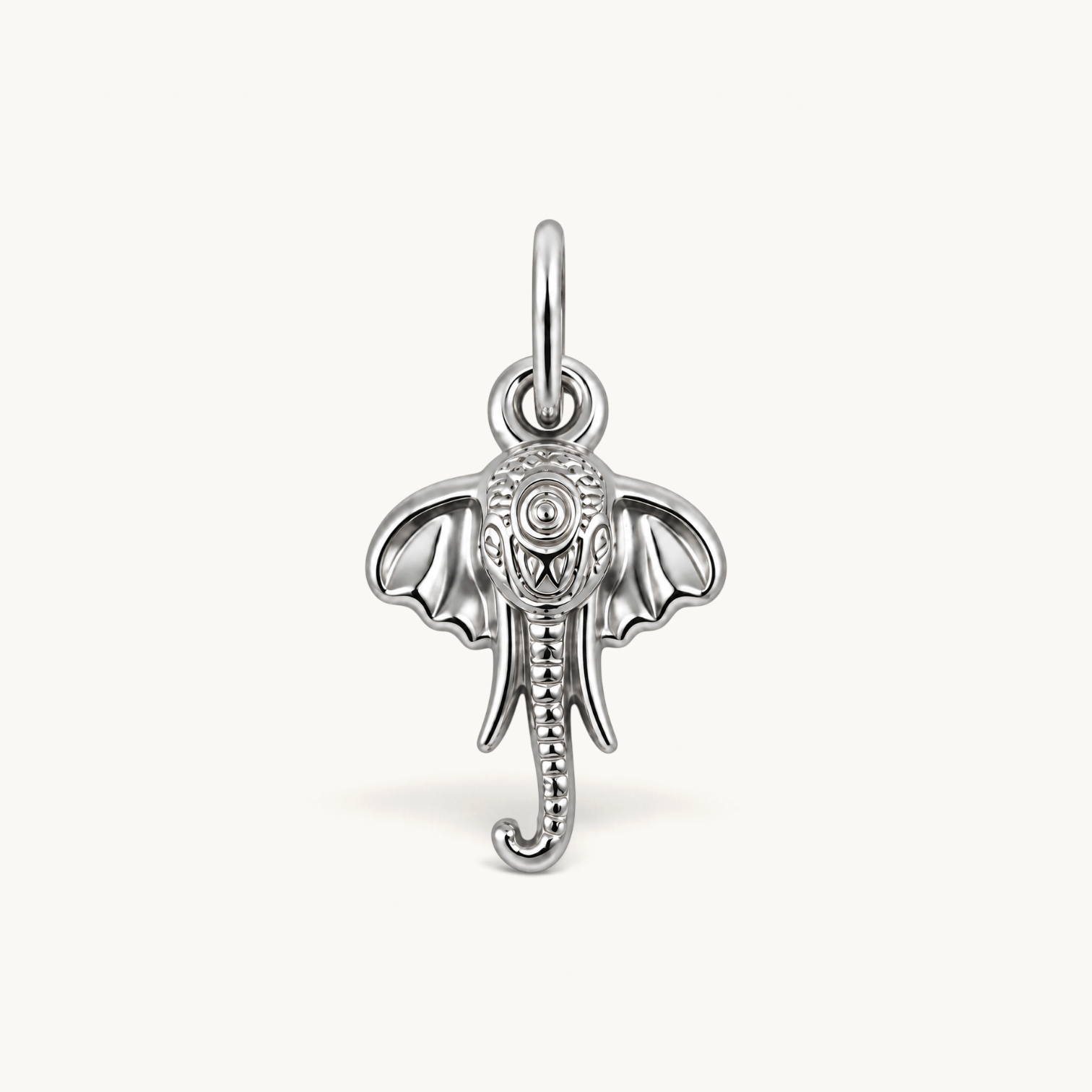 Nadare Co. silver-toned elephant charm with detailed ears and an upturned trunk for good luck.
