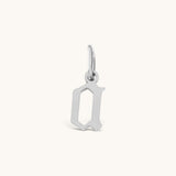 Nadare Co. silver gothic initial pendant charm for a vintage-inspired Dark Academia necklace