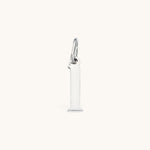 Nadare Co. silver-tone stainless steel lowercase letter l charm for everyday layering and jewelry styling.