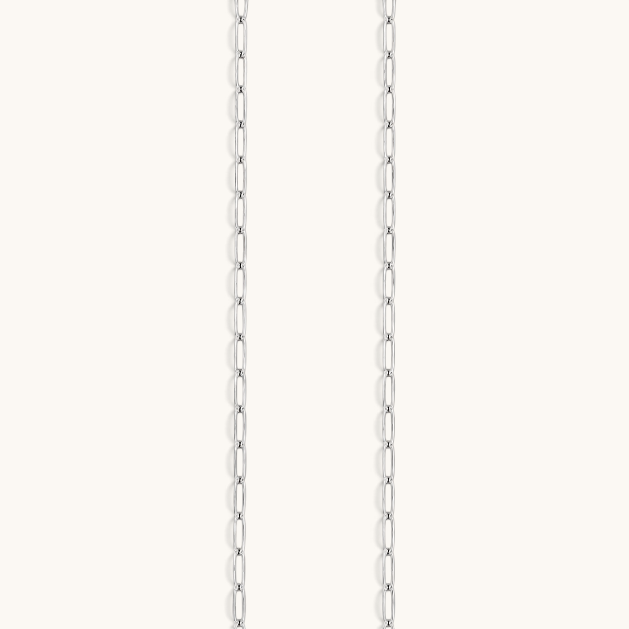 Nadare Co. silver stainless steel oval link chain necklace for charms, tarnish-resistant and waterproof design.