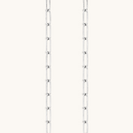 Nadare Co. silver oval switch chain necklace featuring durable tarnish-resistant stainless steel links