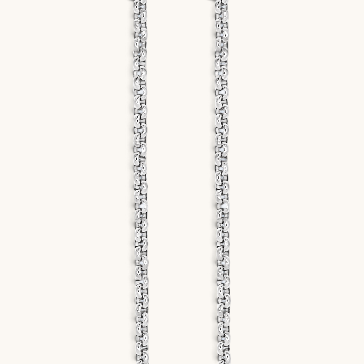 Nadare Co. silver stainless steel Classic Switch Chain necklace with a polished link design for everyday wear.