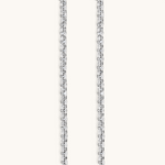 Nadare Co. silver stainless steel Classic Switch Chain necklace with a polished link design for everyday wear.