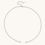 Nadare Co. silver stainless steel Classic Switch Chain necklace with an adjustable extension chain