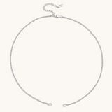 Nadare Co. silver stainless steel Classic Switch Chain necklace with an adjustable extension chain