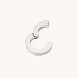 Nadare Co. silver circular switch clasp for charm necklaces, designed to hold up to three charms.