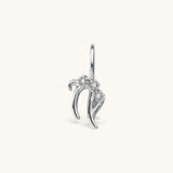 Nadare Co. silver-toned zodiac charm with cubic zirconia accents for necklace layering
