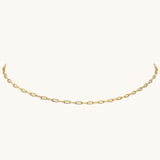 Nadare Co. Sloane gold chain necklace featuring delicate elongated links for layering or everyday wear.