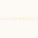 Nadare Co. 14k gold plated stainless steel small oval switch chain necklace for everyday wear.